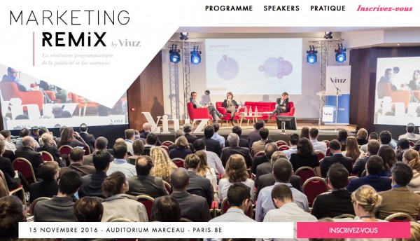 Marketing Remix 2016 : la révolution de la pub
et des contenus - Le 15 novembre - A vos agendas !